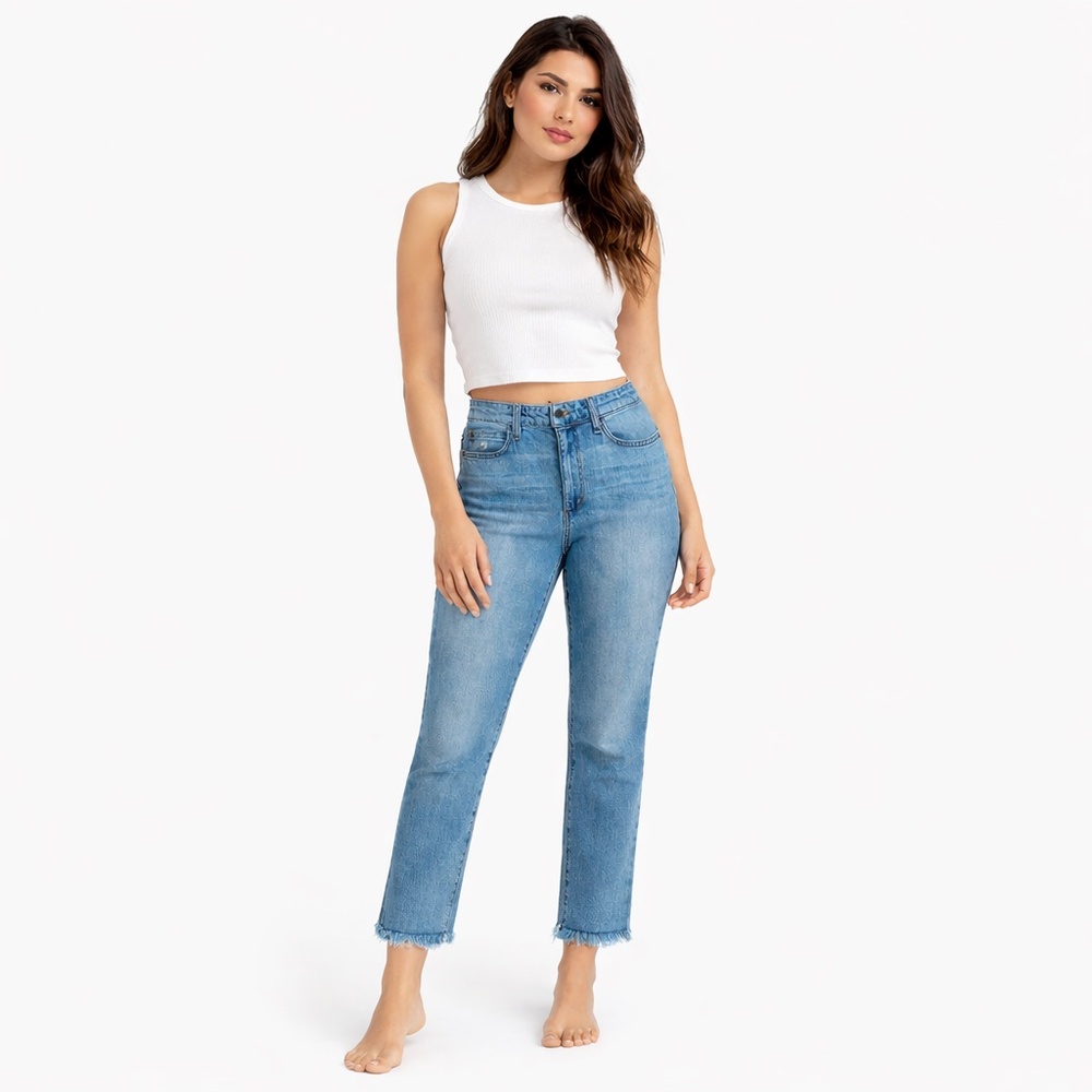 Joe’s Jeans High Rise Skinny Ankle Frayed Hem Jeans